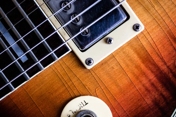 Vintage Heavy Relic Electric Guitar Close — Stock Photo, Image