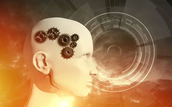 Höja Maskinerna Artificiell Intelligens Robot Cyborg Koncept Maskininlärning — Stockfoto
