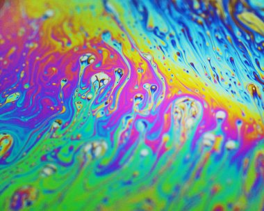 sabun köpüğü yüzeyi renkli