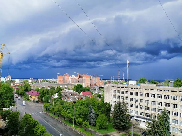 Бурный Шторм Городе — стоковое фото