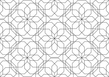 Süs tasarım. Modern sorunsuz geometri desen. Vektör çizim. İç, baskı, web ve tekstil tasarımı için.