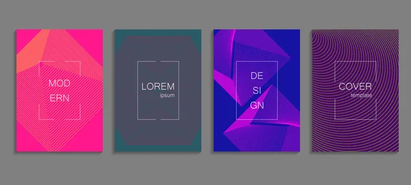 Minimale Abstrakte Vektor Coverdesign Vorlage Zukünftige Geometrische Gradienten Hintergrund Vektorvorlagen — Stockvektor