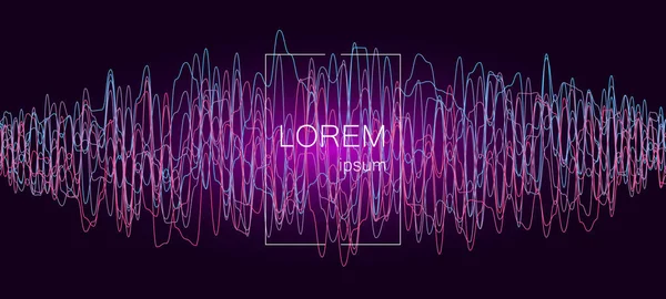 Onde Sonore Vectorielle Oscillante Égaliseur Numérique Abstrait — Image vectorielle