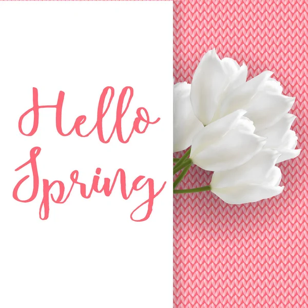 Bahar satışı büyük başlığı Merhaba. Özel fırsat. Vektör çizim. EPS 10