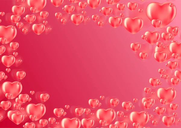 Fondo Romántico Con Corazones Concepto Del Día San Valentín Vector — Vector de stock