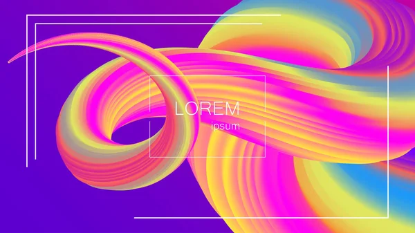 Abstrakter Hintergrund Leuchtende Farbenfrohe Dynamische Formen Welle Mit Effekt Eps10 — Stockvektor