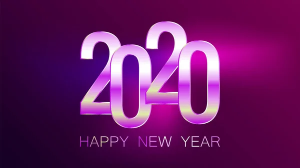 Happy New Year 2020 Holiday Vector Illustration. EPS 10