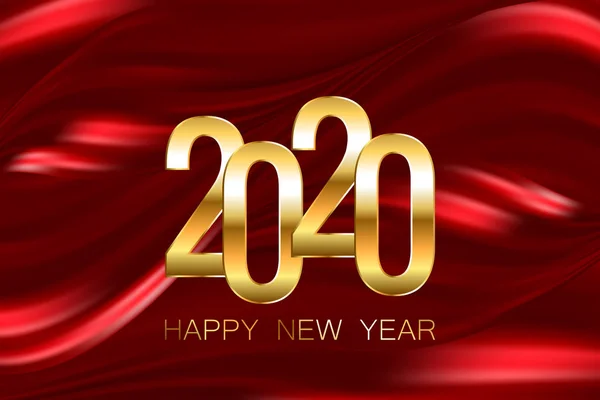 С Новым Годом 2020 праздничная векторная иллюстрация. EPS 10 — стоковый вектор