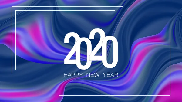 Feliz Ano Novo 2020 Holiday Vector Illustration. EPS 10 — Vetor de Stock