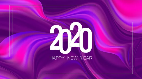 Feliz Ano Novo 2020 Holiday Vector Illustration. EPS 10 — Vetor de Stock