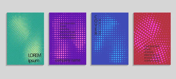 Minimalistische abstrakte Vektor-Halbton-Cover-Gestaltung. zukünftige geometrische Vorlage. Vektorvorlagen für Plakate, Banner, Flyer, Präsentationen und Berichte — Stockvektor