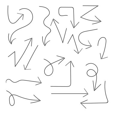 Metni vurgulamak için elle çizilmiş ok ayarlayın. Marker öğeleri, vurgulayıcı öğeleri, oklar, fırça satırları.