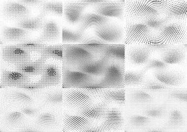 Soyut yarım ton noktalı grunge deseni dokusu. Retro çizgi roman arka planı. Posterler, siteler, kartvizitler, kartpostallar, iç tasarım için vektör modern grunge arkaplanı.