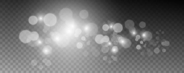 Verschwommenes Licht Funkelt Glanz Isoliert Auf Transparentem Hintergrund — Stockvektor
