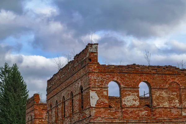 Fragment Historic Red Brick Building Old Town Nizhny Tagil Sverdlovsk — Stock Photo, Image