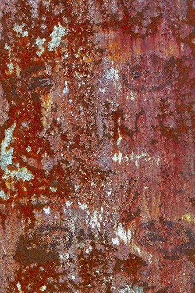 Textur Aus Rostigem Eisen Rissige Farbe Auf Einer Alten Metallischen — Stockfoto
