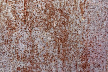 Grunge paslanmış metal dokusu. Paslanmış aşınma ve oksitlenmiş arka plan. Yıpranmış metalik demir panel.