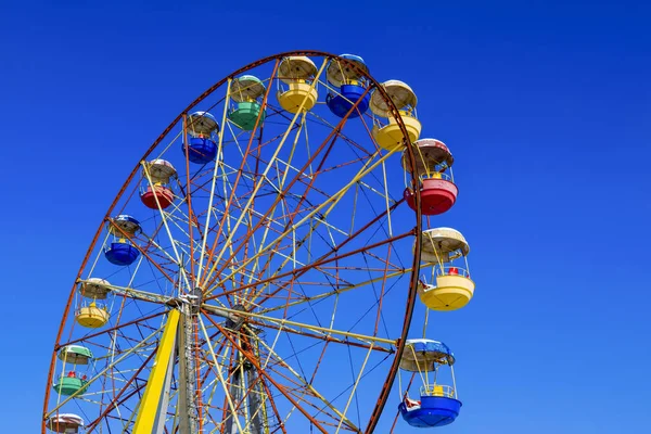 Multicolour Ferris Wheel Blue Sky Background — Stock Photo, Image