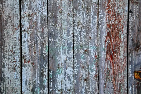 Kopott fa háttér, színes repedezett festék, régi grunge textúra fa felület — Stock Fotó