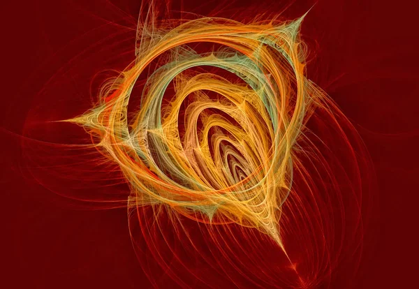 Computer gegenereerde abstracte spiraal Fractal vlambeeld . — Stockfoto