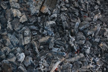 Siyah kömür dokusu arka planı. Üst Manzara. Kömür dokusunu kapat.