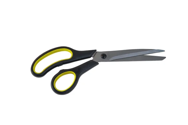 Hair Cutting Scissors Black Handles Isolate White Background — Stock Photo, Image