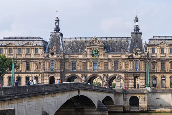Paris France May 2018 Famous Louvre Museum Seine River Louvre — Stock Photo, Image