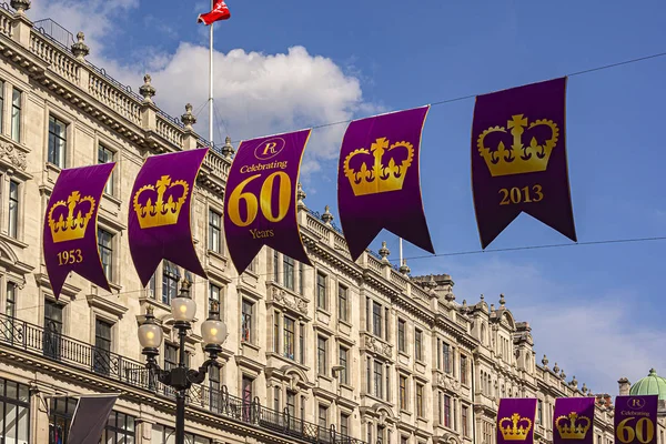 London May 2013 Regent Street One London Most Popular Shopping — Stock Photo, Image