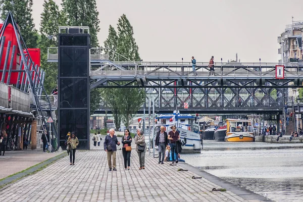 Paris França Maio 2019 Paris Park Villette Parc Villette Canal — Fotografia de Stock