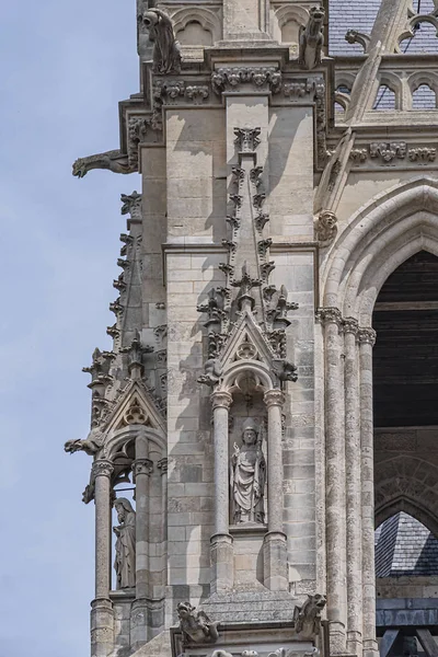 Amiens Gótikus Katedrális Töredéke Basilique Cathedrale Notre Dame Amiens 1220 — Stock Fotó