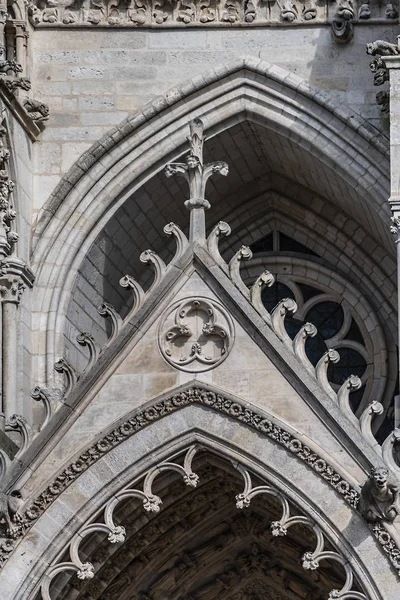 Fragment Amiens Gothic Cathedral Basilique Cathedrale Notre Dame Amiens 1220 — Stock fotografie