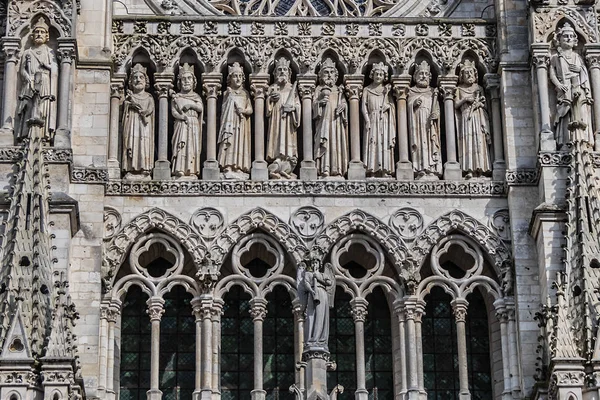 Fragmento Catedral Gótica Amiens Basilique Cathedrale Notre Dame Amiens 1220 — Fotografia de Stock