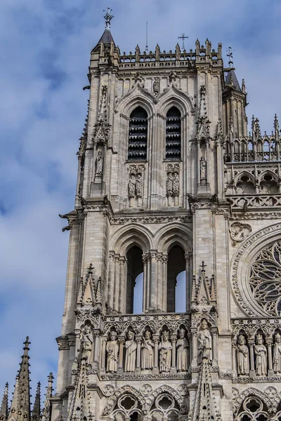 Amiens Gótikus Katedrális Töredéke Basilique Cathedrale Notre Dame Amiens 1220 — Stock Fotó