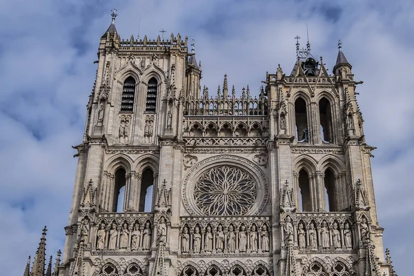 Fragment Gotyckiej Katedry Amiens Bazylika Notre Dame Amiens 1220 1288 — Zdjęcie stockowe