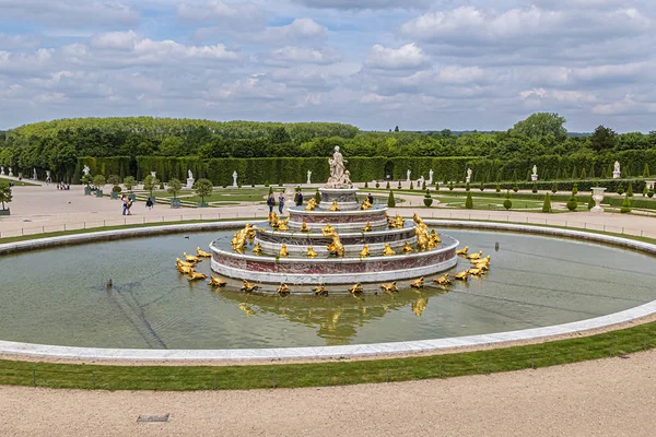 Versailles Fransa Mayıs 2019 Versailles Sarayı Ndaki Latona Çeşmesi Paris — Stok fotoğraf