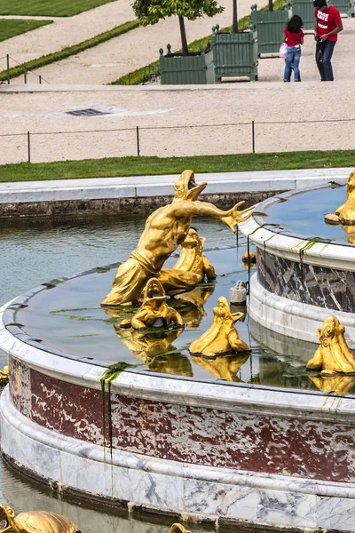 Versailles Francia Maggio 2019 Frammento Della Fontana Latona Nel Palazzo — Foto Stock