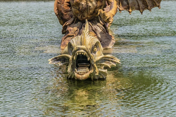 Versailles Francia Maggio 2019 Particolare Della Fontana Del Drago Nel — Foto Stock