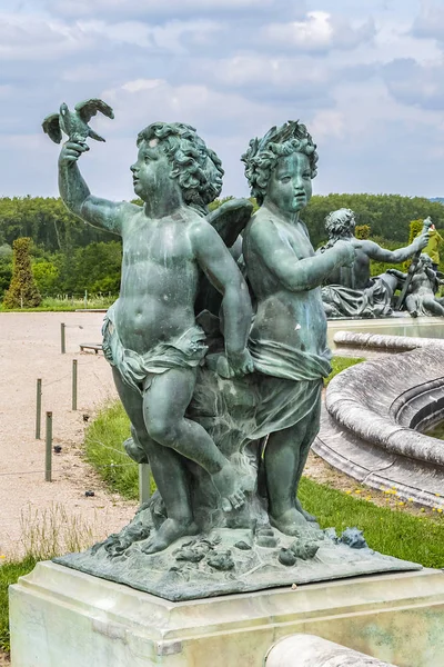 Versailles Francia Mayo 2019 Hermosa Escultura Bronce Antiguo Parterre Acuático — Foto de Stock