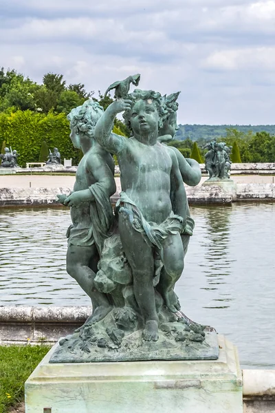 Versailles France May 2019 Beautiful Antique Bronze Sculpture Water Parterre — Stock Photo, Image