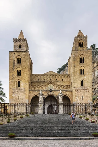 Cefalu Sicílie Itálie Září 2018 Cefalu Cathedral Duomo Cefalu Římskokatolická — Stock fotografie