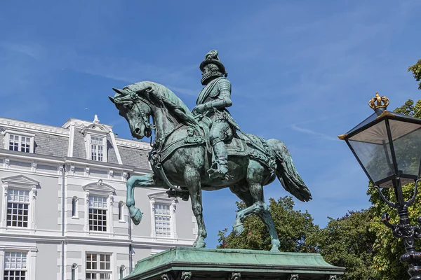 Equestrian Statue Prince William Orange 1845 High Pedestal Which Have — Stock Photo, Image