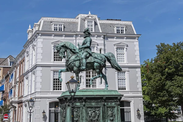 Equestrian Statue Prince William Orange 1845 High Pedestal Which Have — Stock Photo, Image