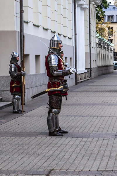 Vilnius Litvanya Temmuz 2019 Cumhurbaşkanlığı Sarayı Yakınlarında Düzenlenen Törende Litvanya — Stok fotoğraf