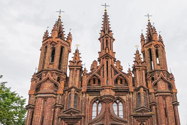 Red Brick Anne Church 1500 Flamboyant Gothic Brick Gothic Styles — ストック写真