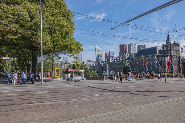 Hague Países Baixos Agosto 2019 Vista Rua Centro Haia — Fotografia de Stock