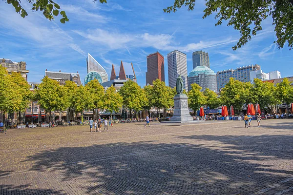 Hague Netherlands August 2019 Het Plein Square 1632 Town Square — Stock Photo, Image