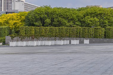 Paris Parc Andre Citroen - Seine nehrinin sol kıyısında bir halk parkı. Paris, Fransa.