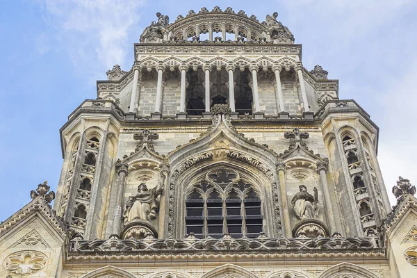 Gotycka Rzymskokatolicka Katedra Sainte Croix Dominuje Centrum Orleanu Budowa Sainte — Zdjęcie stockowe