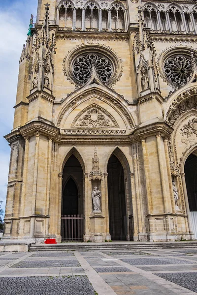 Gotycka Rzymskokatolicka Katedra Sainte Croix Dominuje Centrum Orleanu Budowa Sainte — Zdjęcie stockowe