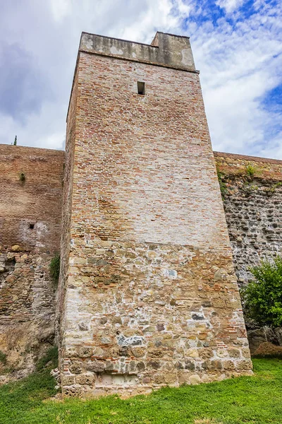 Külső Kilátás Alcazaba Falak Palatiális Erőd Malaga Épült Században Erődpalota — Stock Fotó